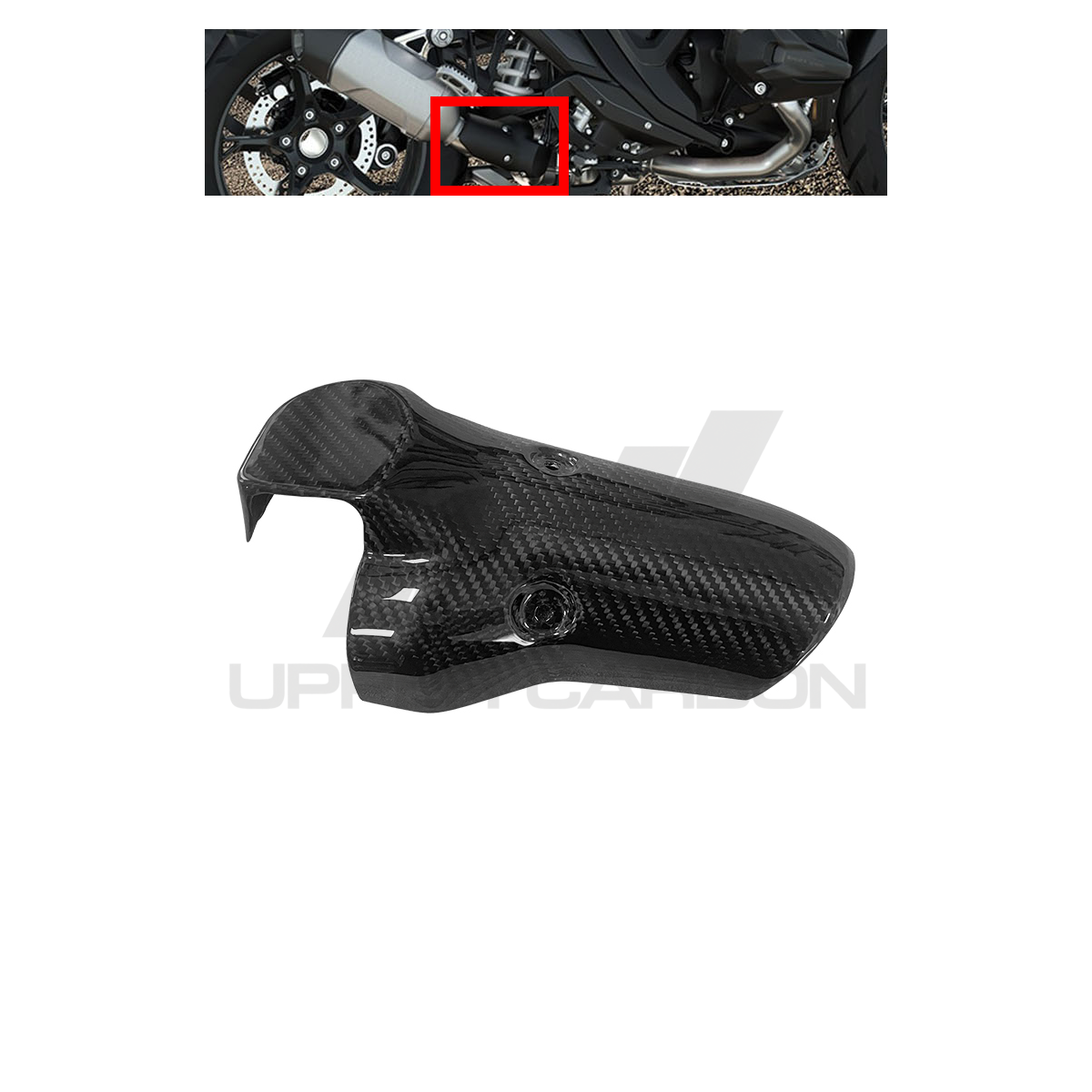 BMW R1300 GS/GSA Carbon Fiber Exhaust Heat Shield