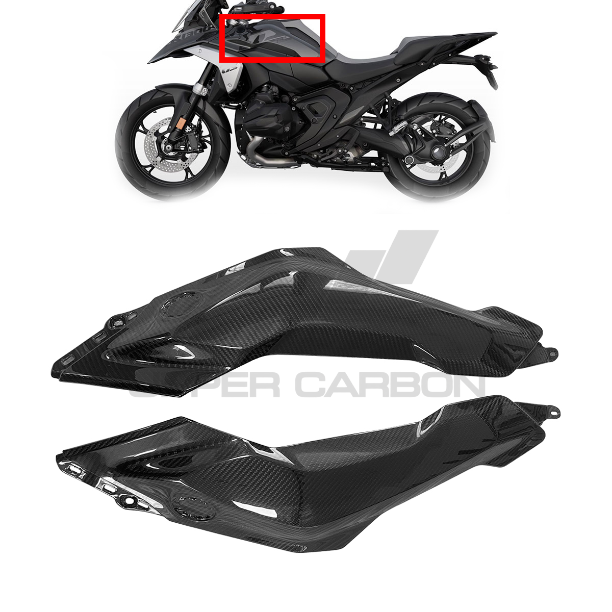 BMW R1300 GS/GSA Carbon Fiber Side Panels