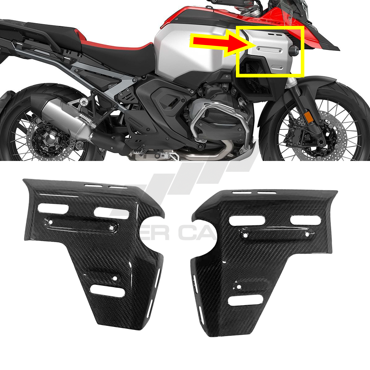 BMW R1300 GS/GSA Carbon Fiber Cover with Holes For Luggage Rack
