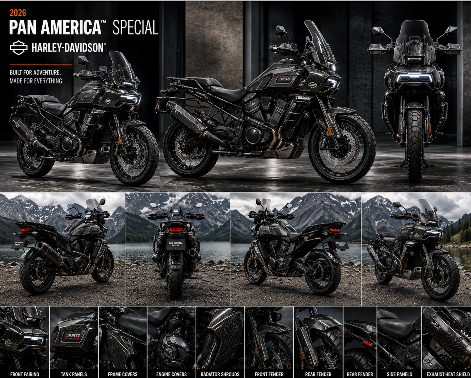 Harley Davidson Pan America Carbon Parts