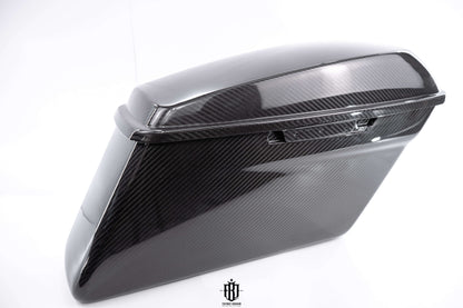 Harley Touring Carbon Fiber Saddle Bags + lids