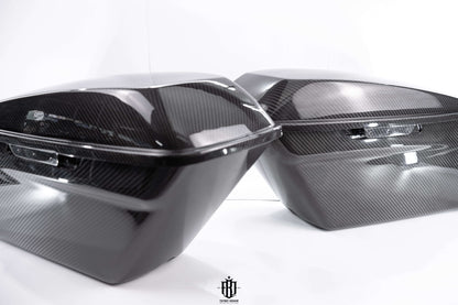 Harley Touring Carbon Fiber Saddle Bags + lids