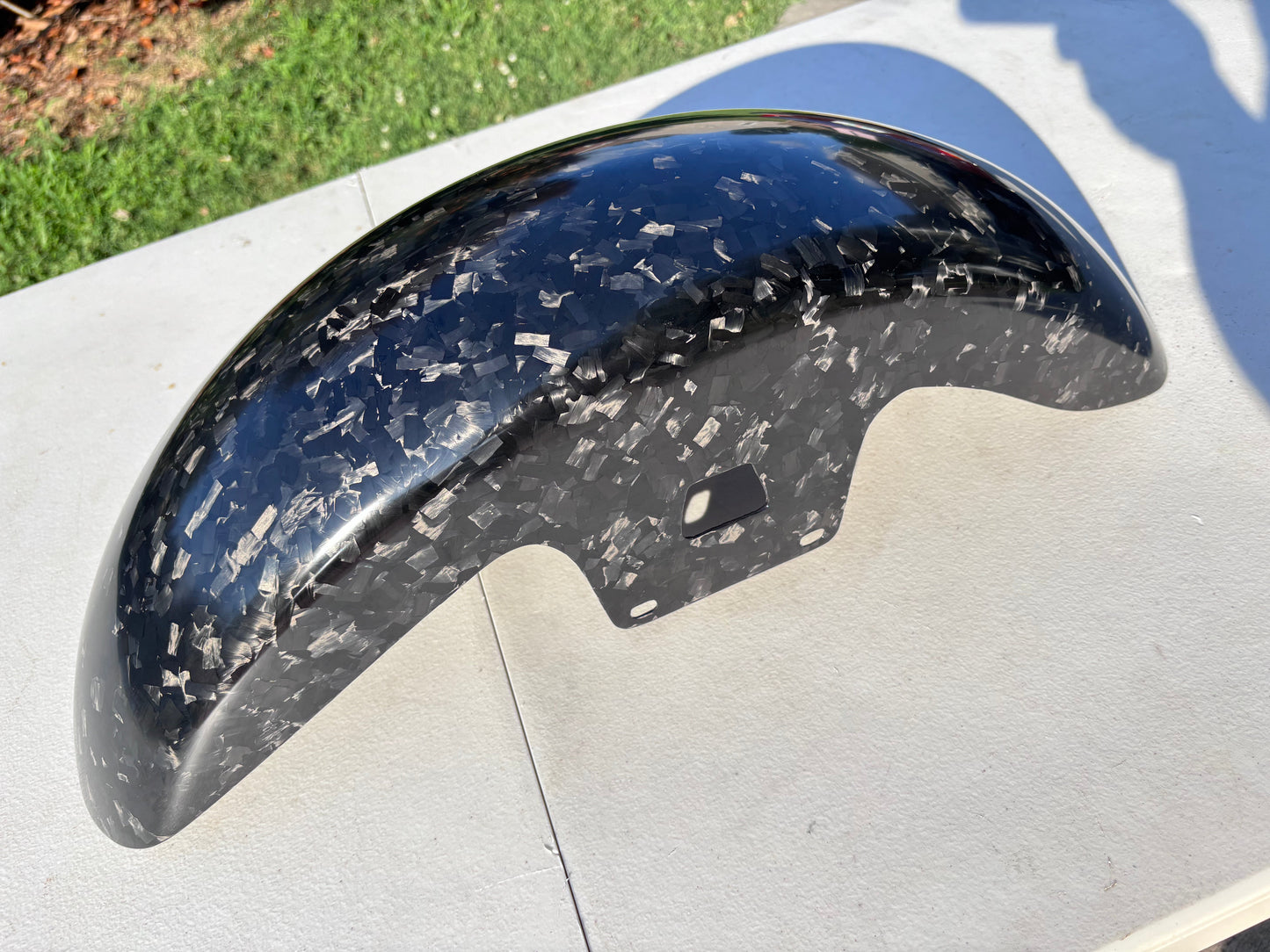 Harley Carbon Fiber Front Fender in Forged Carbon
